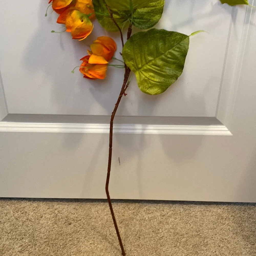 🆕Faux Orange Japanese Lantern Florals- Single: 28 inches long